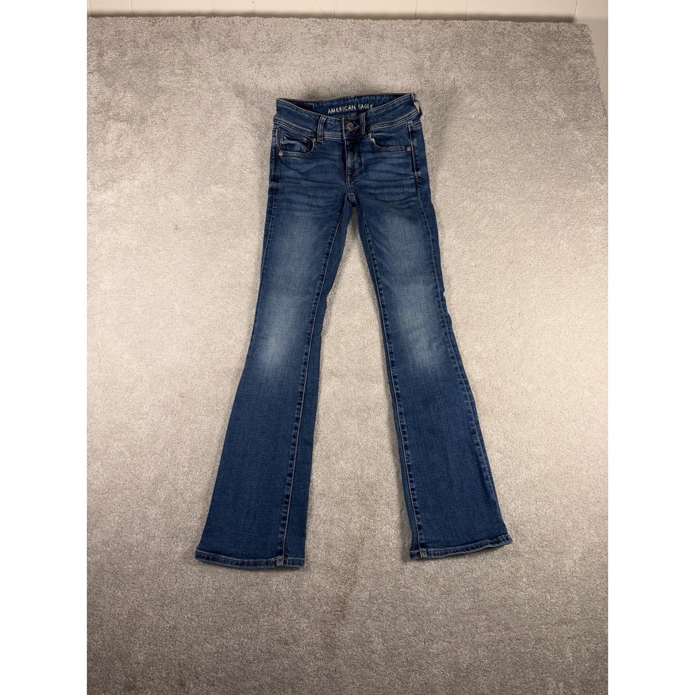 american eagle kick boot jeans super stretch 000 short